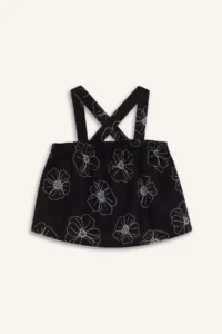 DeFacto Floral Sleeveless Linen Blouse Girls' - Image 5