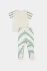 DeFacto 100% Cotton Striped Pajama Set Baby Boy - Image 6