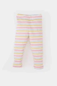 DeFacto Disney Mickey & Minnie Pajama Set Ribbed Camisole Short Sleeve Top with Elastic Waist Long Bottom for Baby Girl - Image 2