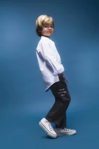 DeFacto Elastic Waist Pocket Printed Jean Trousers for Baby Boy - Image 2