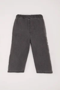 DeFacto Elastic Waist Pocket Printed Jean Trousers for Baby Boy - Image 6
