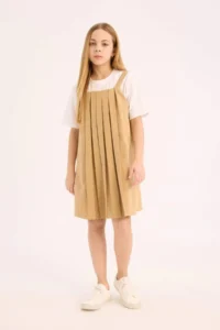 DeFacto pleated Sleeveless Summer Dress Girls' - Image 2