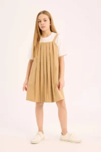 DeFacto pleated Sleeveless Summer Dress Girls' - Image 3