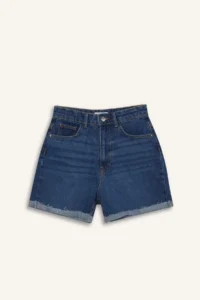 DeFacto Mom Fit High Waist Fold-Fit Jean Shorts - Image 8