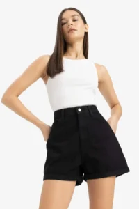 DeFacto Black Women Shorts E0926AX/NM40 - Image 4