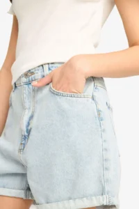 DeFacto Mom Fit High Waist Jeans Shorts - Image 6