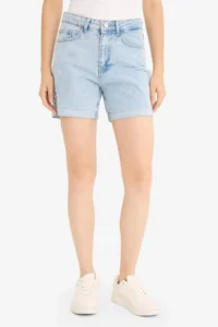 DeFacto 100% Cotton Boyfriend High Waist Washed Jean Shorts - Image 4