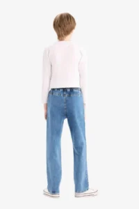 DeFacto Straight Fit Elastic Banded Leg Jean Trousers Boy - Image 6
