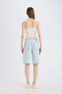 DeFacto Regular Waist Jeans Bermuda Shorts - Image 7