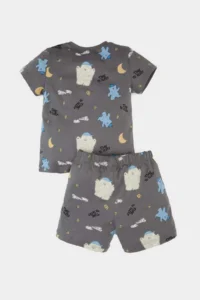 DeFacto 100% Cotton Patterned Elastic Waist Pajama Set for Baby Boy - Image 6