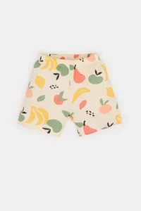 DeFacto Baby Boy Pajama Set Fruit Patterned Short Sleeve Combed Cotton Top Shorts - Image 4