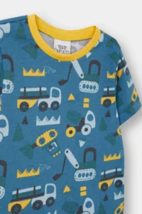 DeFacto 100% Cotton Vehicle Printed Elastic Waist 4-Piece Pajama Set for Baby Boy - Image 8