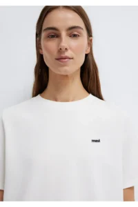 Mavi Logo Printed Ecru Women T-Shirt m1613407-70057 - Image 7
