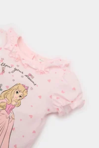 DeFacto 100% Cotton Disney Princess Pajamas Set for Baby Girl - Image 3