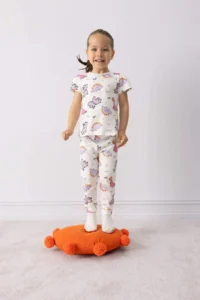 DeFacto 100% Cotton Dinosaur Printed Pajama Set Baby Girl