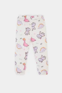 DeFacto 100% Cotton Dinosaur Printed Pajama Set Baby Girl - Image 4