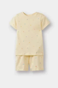 DeFacto 100% Cotton Star Patterned Elastic Waist 4-Piece Pajama Set for Baby Girl - Image 7