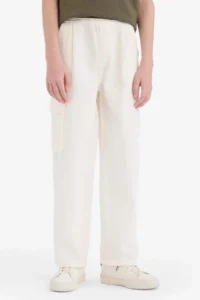 DeFacto Wide Leg Standard Ankle Gabardine Trousers Boy - Image 4