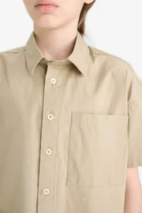 DeFacto Oversize Wide Fit Polo Collar Parachute Short Sleeve Shirt Boy - Image 5