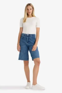 DeFacto High Waist Jeans Blue Women Capri E1615AX/NM28 - Image 2