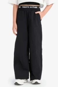 DeFacto Wide Leg Wide Leg Cotton Trousers Girl - Image 4