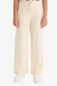 DeFacto Girl's Elastic Waist Wide Leg Sweatpants - Image 6