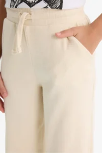 DeFacto Girl's Elastic Waist Wide Leg Sweatpants - Image 7