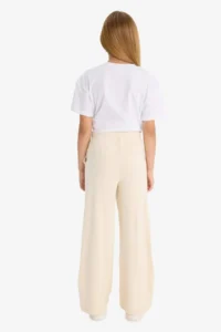 DeFacto Girl's Elastic Waist Wide Leg Sweatpants - Image 8