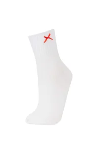 DeFacto Women Ribbon 3-Piece Cotton Socket Socks - Image 2