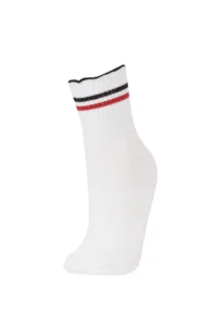 DeFacto Women Ribbon 3-Piece Cotton Socket Socks - Image 3