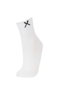 DeFacto Women Ribbon 3-Piece Cotton Socket Socks - Image 4