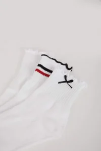 DeFacto Women Ribbon 3-Piece Cotton Socket Socks - Image 5