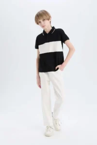 DeFacto Carrot Fit Carrot Cut Standard Leg Gabardine Trousers Boy - Image 3