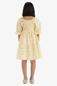DeFacto Patterned Cotton Short Sleeve Summer Dress Girl - Image 7
