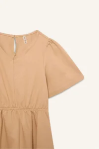 DeFacto Standard Fit V-Neck Gabardine Short Sleeve Dress Girls - Image 8
