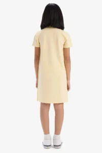 DeFacto Polo Neck Printed Short Sleeve Summer Dress Girl - Image 6