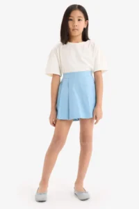 DeFacto Gabardine pleated Shorts Skirt Girls'