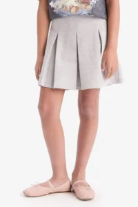 DeFacto Basic Plain Pleated Skirt Girls' - Image 3