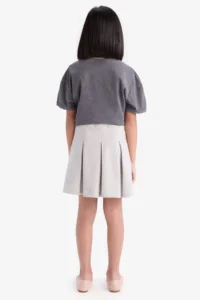DeFacto Basic Plain Pleated Skirt Girls' - Image 5