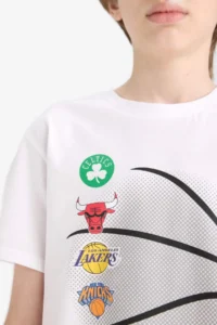 DeFacto 100% Cotton NBA Current Teams Elastic Waist Pajama Set Boy - Image 7