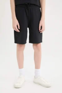 DeFacto Set of 2 Hooded Printed Short Sleeve T-Shirts Elastic Waist Shorts Boy Child - Image 7
