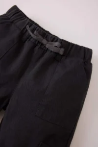 DeFacto Unisex Cargo Fit Elastic Waist Straight Leg Gabardine Trousers - Image 2