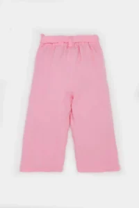 DeFacto Wide Leg Plain Hem Pants Baby Girl - Image 4