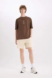 DeFacto 100% Cotton Vikings Valhalla Boxy Fit Crew Neck Back Printed Short Sleeve T-Shirt - Image 2