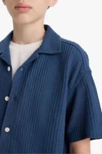 DeFacto Oversize Wide Fit Polo Neck Short Sleeve Shirt Boy - Image 6