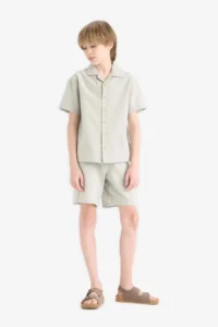 DeFacto Elastic Waist Shorts Boys' - Image 3