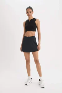 DeFacto Standard Fit Mini Skirt with Tights - Image 2