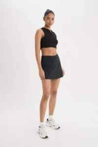 DeFacto Standard Fit Mini Skirt with Tights - Image 3