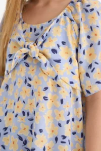 DeFacto Patterned Viscose Short Sleeve Summer Dress Girl - Image 5
