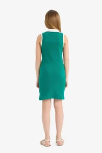 DeFacto Polo Neck Printed Ribbed Camisole Sleeveless Summer Dress Girls - Image 7